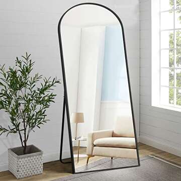 NeuType Large Arched Floor Mirror for Any Room