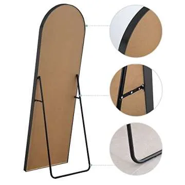 NeuType Large Arched Floor Mirror for Any Room