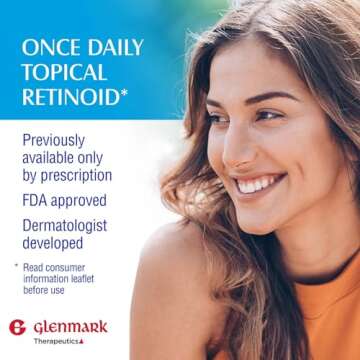 Glenmark Therapeutics Adapalene Gel 0.1% Acne Treatment, Topical Retinoid Cream for Face, Helps Clear and Prevent Acne and Clogged Pores, 15 Gram Tube