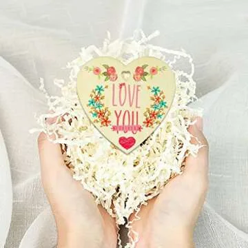 obmwang 50 Pieces 3" Natural Heart Wood Slices, DIY Wooden Ornaments Unfinished Predrilled Wooden Heart Embellishments with Natural Twine for Valentine's Day, Wedding, Thanksgiving, Christmas