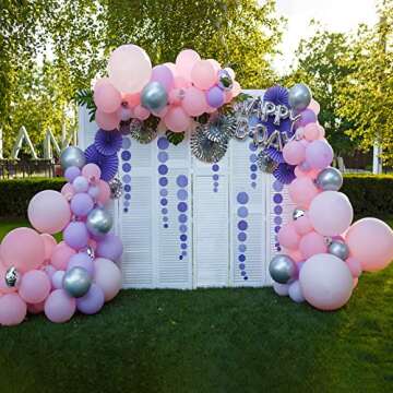 TUPARKA Pink Balloons 102 Pcs Light Pink Balloons Garland Arch Kit 5 10 12 18 inch Pink Balloons with Garland Strip for Birthday Baby Shower Wedding Easter Party Decorations