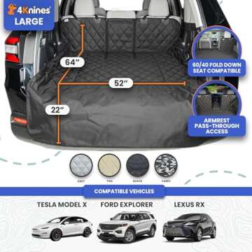 4Knines SUV Cargo Liner - Waterproof & Durable Protection