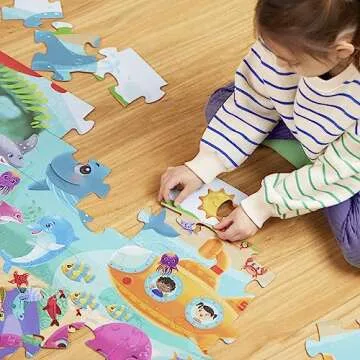 B. toys- Gigantic Jigsaw 2-Pack - Sea & Solar System- 48-Piece Floor Puzzles-Large 2 x 3 Feet Jigsaw Puzzles for Kids – Educational & Developmental Toys – 3 Years +