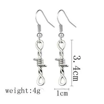 ONLYJUMP Thorns Wire Pendant Earrings for Bold Women