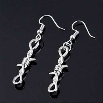 ONLYJUMP Thorns Wire Pendant Earrings for Bold Women