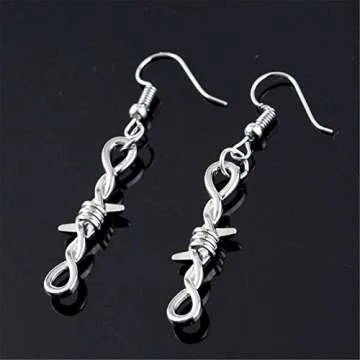 ONLYJUMP Thorns Wire Pendant Earrings for Bold Women