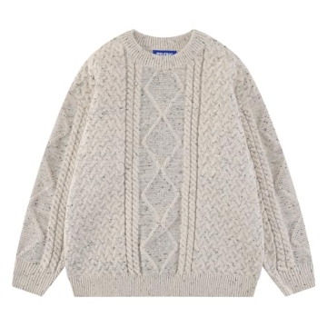 Aelfric Eden Women's Oversized Beige Knit Sweater - Cozy & Stylish