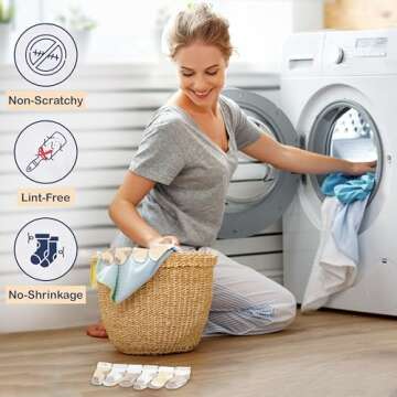 Mother's Choice Organic Cotton Baby Socks, 12 Pairs, Unisex 0-6 Months - Soft, Hypoallergenic Newborn & Infant Socks - Baby Girl & Boy Gifts, (12Pcs, Brown)