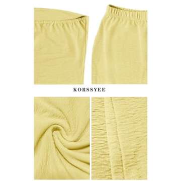 Two Piece Skirt Outfits for Women Sleeveless Tube Tops Bodycon Sexy Maxi Dress 2 Piece Summer Y2K Vacation Set Yellow-M