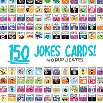 150 Joke Cards for Kids Vol.2 - Lunchbox Notes - Inspirational Motivational Cards for Children - Jok...