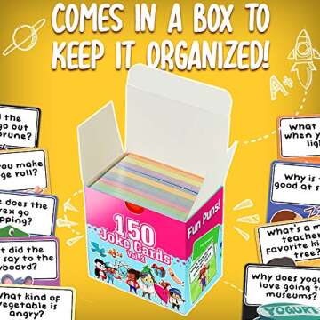 150 Joke Cards for Kids Vol.2 - Lunchbox Notes - Inspirational Motivational Cards for Children - Jokes and Puns for Boys and Girls - Great for Parties, Schools, Bake Sales, Picnics