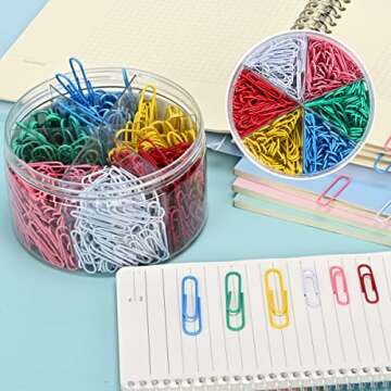500 Assorted Paper Clips in Various Sizes for All Uses