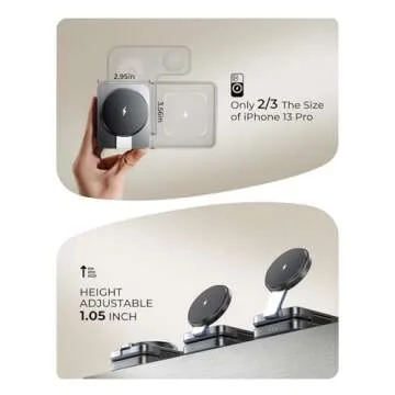 LISEN 3-in-1 MagSafe Wireless Charging Station for Travel