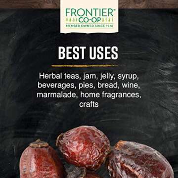 Organic Rosehips for Tea, Cooking & Skincare - 1 lb