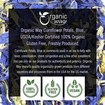 Organic Cornflower Petals Blue - Premium Herbal Tea