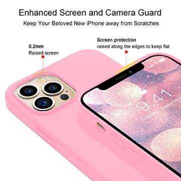 Spogie Compatible for iPhone 12 Pro Max Case [Pure Color Series], Soft Light and Thin, TPU Material, 6.7” - Parent (iPhone 12 Pro Max, Pink)