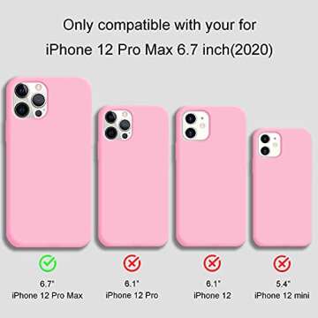 Spogie Compatible for iPhone 12 Pro Max Case [Pure Color Series], Soft Light and Thin, TPU Material, 6.7” - Parent (iPhone 12 Pro Max, Pink)