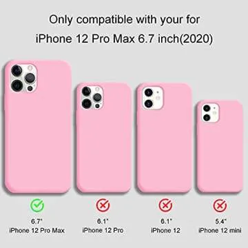 Spogie Compatible for iPhone 12 Pro Max Case [Pure Color Series], Soft Light and Thin, TPU Material, 6.7” - Parent (iPhone 12 Pro Max, Pink)