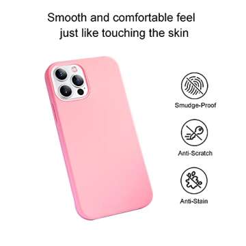 Spogie Compatible for iPhone 12 Pro Max Case [Pure Color Series], Soft Light and Thin, TPU Material, 6.7” - Parent (iPhone 12 Pro Max, Pink)