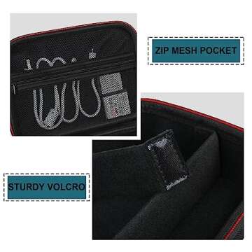 Supmay Hard Travel Case for Sony ZV-1F / ZV-1 / ZV-1 II Digital Camera, Protective Cases Bag Fits Vlogger Accessory Kit Tripod and Microphone, Extra Zipper Pocket fit Battery Charger, Black