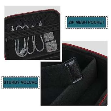 Supmay Hard Travel Case for Sony ZV-1F / ZV-1 / ZV-1 II Digital Camera, Protective Cases Bag Fits Vlogger Accessory Kit Tripod and Microphone, Extra Zipper Pocket fit Battery Charger, Black