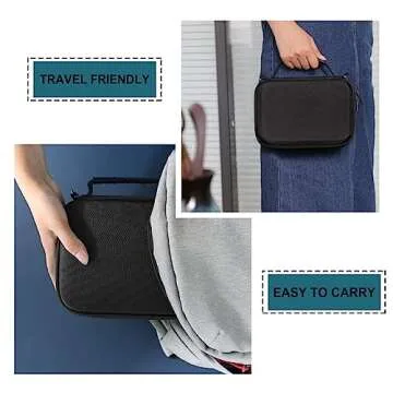 Supmay Hard Travel Case for Sony ZV-1F / ZV-1 / ZV-1 II Digital Camera, Protective Cases Bag Fits Vlogger Accessory Kit Tripod and Microphone, Extra Zipper Pocket fit Battery Charger, Black