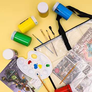 EOOUT 4pcs 19x25 Inches Art Portfolio Bags, Portfolio Folder for Artwork, Posters Storage Bag with Zipper and Handle Mesh Folder Organizers for Poster, Scrapbook, Keepsake and Bulletin Board