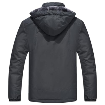 Rapoo Men's Waterproof Winter Jacket Fleece-Lined Warmth