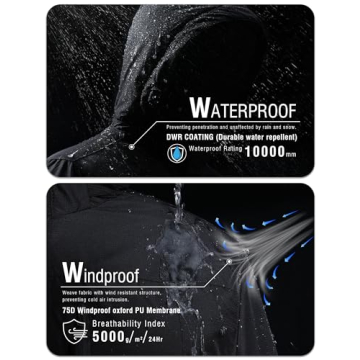 Rapoo Men's Waterproof Winter Jacket Fleece-Lined Warmth