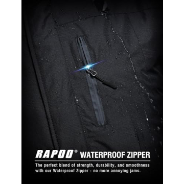 Rapoo Men's Waterproof Winter Jacket Fleece-Lined Warmth