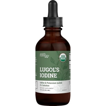 Organic Lugol's Iodine Iodine and Potassium Iodide 2% Solution 3000 mcg - Liquid Supplement Drops fo...