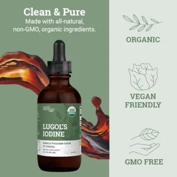 Organic Lugol's Iodine 2% Solution for Thyroid Support