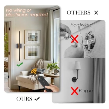 KARTOOSH Dimmable Wireless Wall Sconce Set - Elegant Lighting
