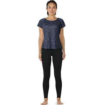 icyzone Workout Shirts for Women - Stylish Tie Back Top