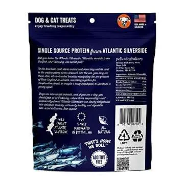 Polkadog Atlantic Silverside Whole Fish Treats – All-Natural Crunchy Snacks for Pets