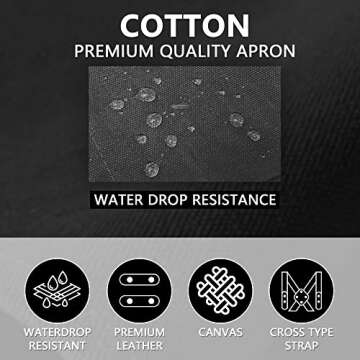 Quality Canvas Chef Apron for Men and Women - Adjustable & Practical