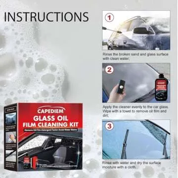 2025 New Glass Cleaning Board, Automotive Oil Film Cleaning Brush, Reusable Oil Film Cleaning Brush,...