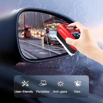 2025 New Glass Cleaning Board, Automotive Oil Film Cleaning Brush, Reusable Oil Film Cleaning Brush, Improves Clarity and Visibility,Oil Film Cleaning Brush for Car Windows,Car Window Oil Film Remover