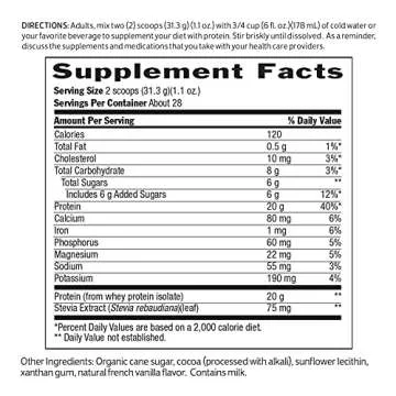 Biochem 100% Whey Isolate Protein - Chocolate Flavor - 30.9 Ounce - Supports Immune Health - Easily Digestible - Refreshing Taste - 20g Vegetarian Protein - Amino Acids…