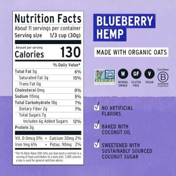 Purely Elizabeth Ancient Grain Granola Blueberry Hemp