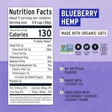 Purely Elizabeth Ancient Grain Granola Blueberry Hemp