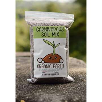 Organic Earth Carnivorous Plant Soil Mix 1 QT - Plant Food Peat Moss & Perlite for Carnivorous Plant...