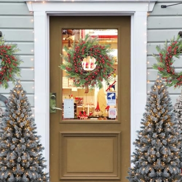 SHACOS 14" Artificial Christmas Wreath for Home Decor