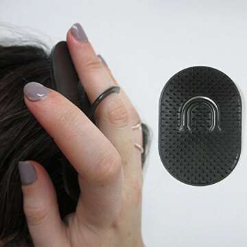 2 Black Pocket Hair Brush Men Travel Comb Styler Women Scalp Body Massage Hard !