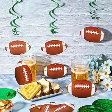 Gersoniel Football Birthday Decor 2025 Game Day Swirls