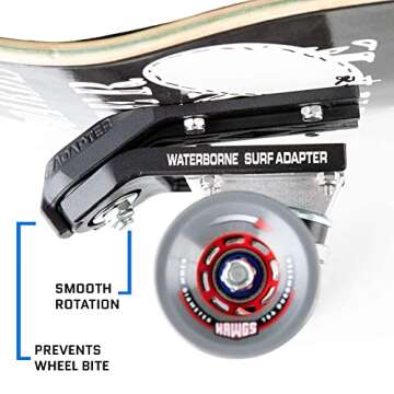 WATERBORNE SKATEBOARDS Surf and Rail Adapter High Performance Bundle Fits & Mounts to Any Skateboard - Includes Both Waterborne Adapters