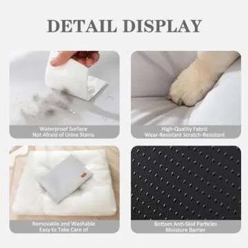 Dog Beds for Small Medium Large Dogs with Waterproof Lining, Dog Bed for Crate with Washable Removable Cover, Comfortable and Soft Pet Bed Dog Mattress Dog Pillow Kennel Pad (M)