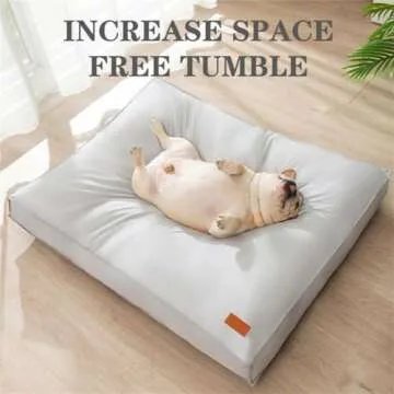 Dog Beds for Small Medium Large Dogs with Waterproof Lining, Dog Bed for Crate with Washable Removable Cover, Comfortable and Soft Pet Bed Dog Mattress Dog Pillow Kennel Pad (M)