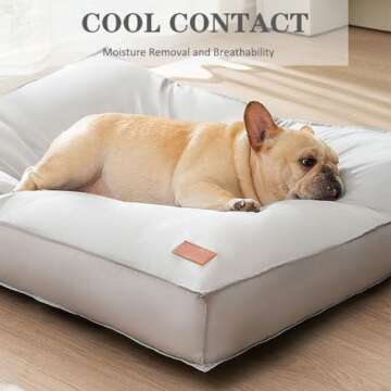 Dog Beds for Small Medium Large Dogs with Waterproof Lining, Dog Bed for Crate with Washable Removable Cover, Comfortable and Soft Pet Bed Dog Mattress Dog Pillow Kennel Pad (M)