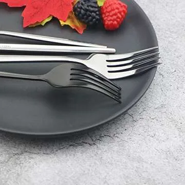 JASHII Elegant Mirror Polished Stainless Steel Cutlery Set